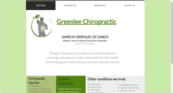 Desktop Screenshot of greenleechiropractic.com