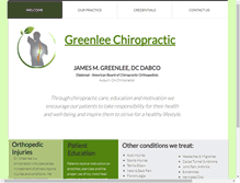Tablet Screenshot of greenleechiropractic.com